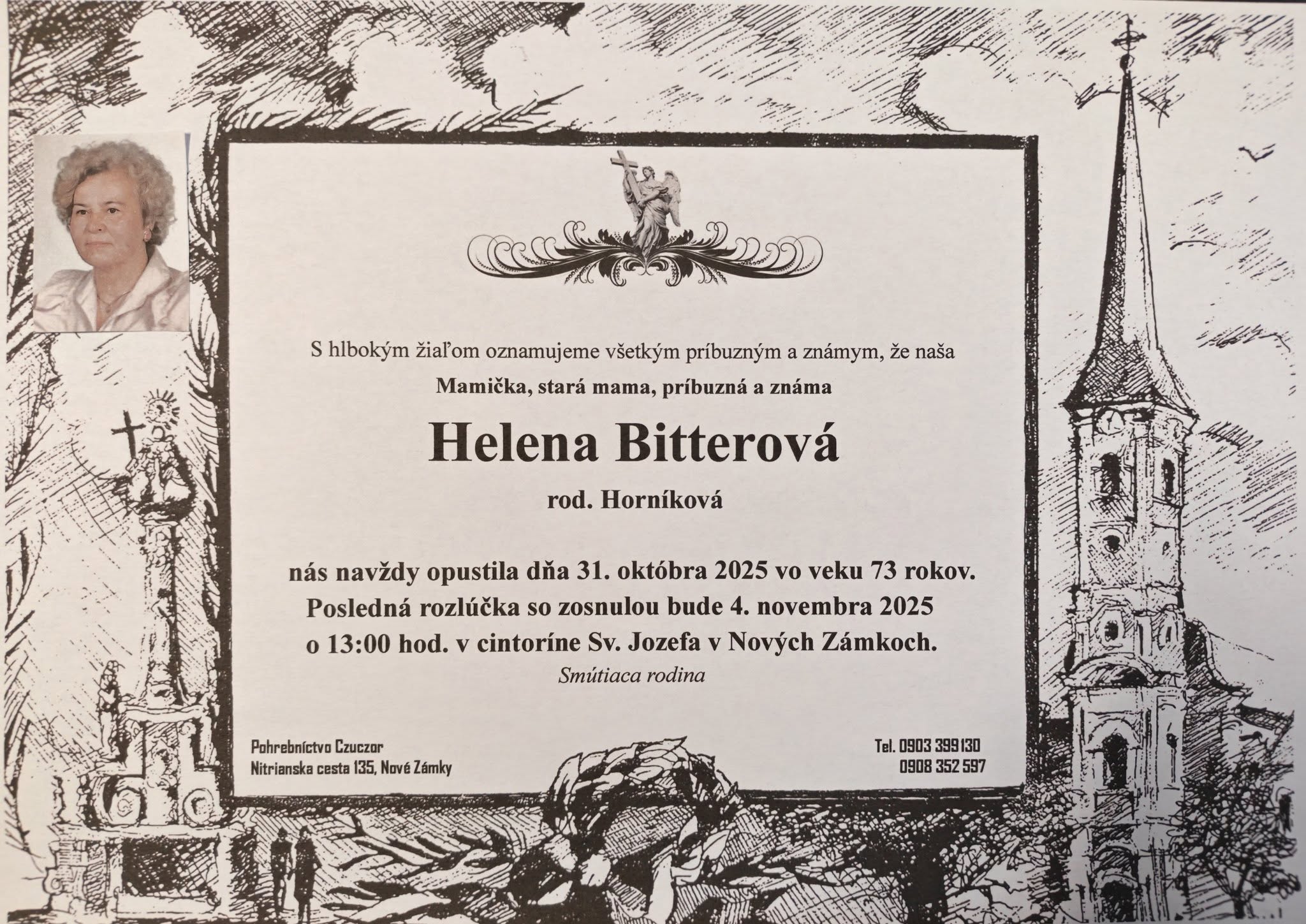 Parte pre Bitterová Helena rod. Horníková