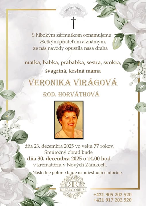 Parte pre Virág Veronika szül. Horváth